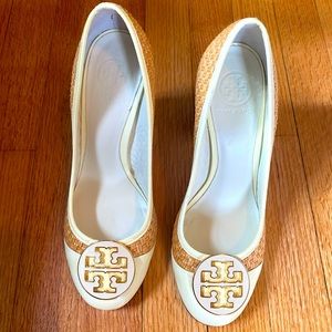 Tory Burch Reva Raffia Maddie Block Heels